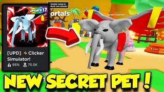 I GOT THE NEW SECRET PET IN CLICKER SIMULATOR JUNGLE UPDATE! (Roblox)