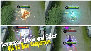 REVAMPED SABER AND ZILONG VS OLD SABER AND ZILONG SIDE BY SIDE COMPARISON SKILLS AND MODEL MLBB NEW!