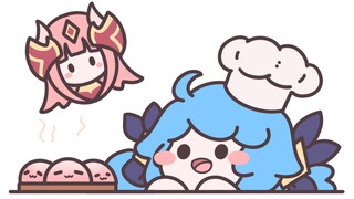 Little Gwen: Selling dumplings! Selling Sindra's dumplings~!