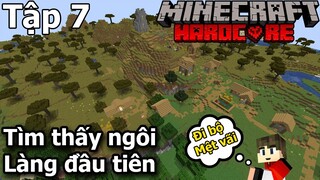 MINECRAFT sinh tồn Hardcore Tập 7:Tìm thấy ngôi làng đầu tiên|Minecraft GainG