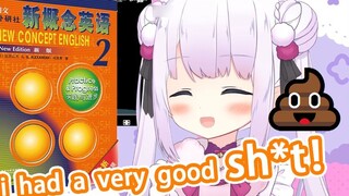 Japanese loli reading English text aloud, husband raising loli is hilarious