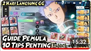 10 TIPS PENTING NEWBIE / F2P - GUIDE PEMULA 🔥 BLACK CLOVER MOBILE