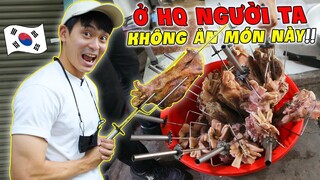 Ở Hàn Quốc người ta không ăn cái này đâu...?! Lần đầu ăn má heo nướng da giòn rụm!!