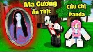 REDHOOD CỨU CHỊ PANDA KHỎI MA GƯƠNG TRONG MINECRAFT MỀU TIÊU DIỆT HỒN MA TRONG CHIẾC GƯƠNG BỊ ÁM