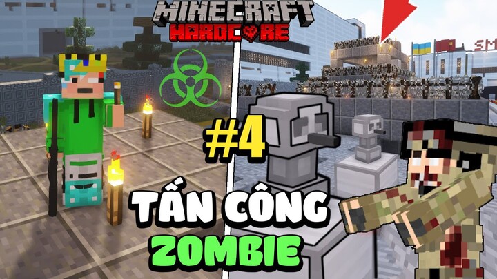 Thây ma phóng xạ #4: Mình chế tạo vũ khí tấn công Zombie tự động trong minecraft sinh tồn