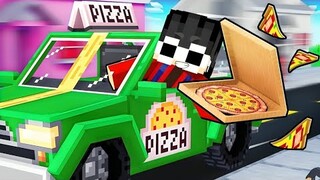 Becoming a PIZZA DELIVERY DRIVER in Minecraft!