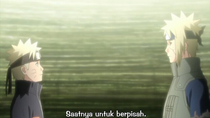 MOMENT PERPISAHAN NARUTO DENGAN BAPAKNYA(MINATO)