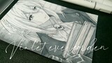 Cara menggambar anime waifu cewek cantik Violet evergarden