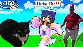 WHO CAN Save APHMAU From MAXWELL The CAT & SKIBIDI BOP YES YES YES GUY in Minecraft 360°