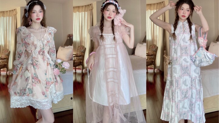 Gaun-gaun ajaib favorit pribadi para gadis yang jarang ditemui * Seri warna merah muda