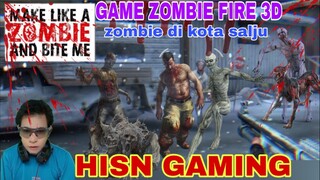 main game zombie fire 3D serbuan para zombie. di kota bersalju.