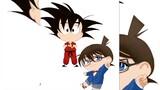 coloring chibi goku&conan