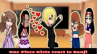 One Piece Girls react to Sanji || ships || gacha react