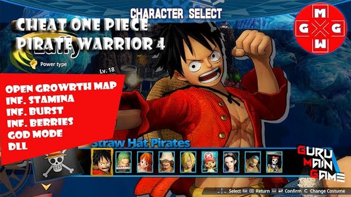 Cheat One Piece Pirate Warrior lengkap