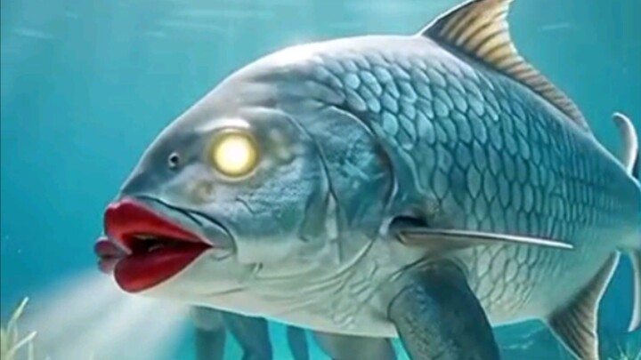 Mysterious Walking Fish with Legs Deep Under the Sea"  #Bilibili #CreativeVideo #MysteryFish #AIArt