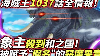 海賊王1037話全情報：火爆！象主殺到和之國！被賦予“假名”的惡魔果實！