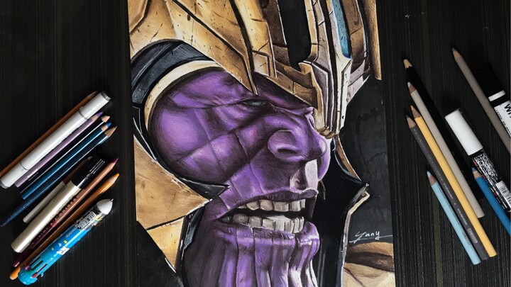 [Colourpencil]Drawing Thanos