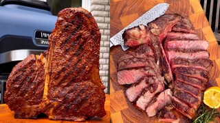 Late-night pure enjoyment: slicing 5 premium steaks