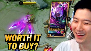 Gosu General bought and reviewed Shura Hayabusa skin  | Mobile Legends