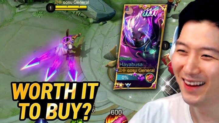 Gosu General bought and reviewed Shura Hayabusa skin  | Mobile Legends