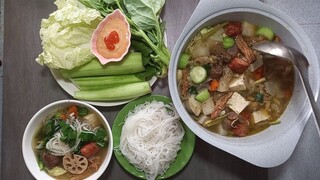 lẩu dê chay. nấu nước dừa tươi.?