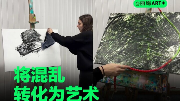 She deliberately messed up her painting—and it turned into art!