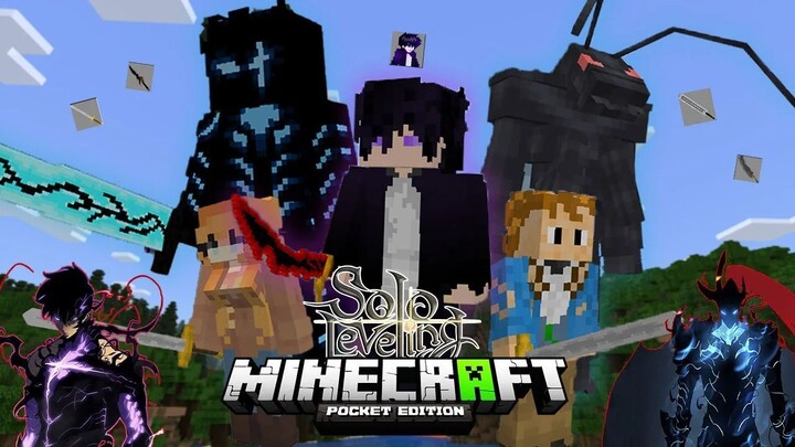 รีวิวแอดออน "โซโล่เลเวลลิ่งสุดเฟี้ยว" ใน Minecraft มือถือ?🔥 (Solo Leveling) | Minecraft รีวิว Addon