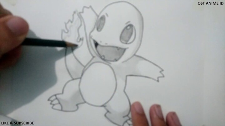 Drawing Charmander - Pokemon (Timelapse Drawing) Pencil Art by OST ANIME ID