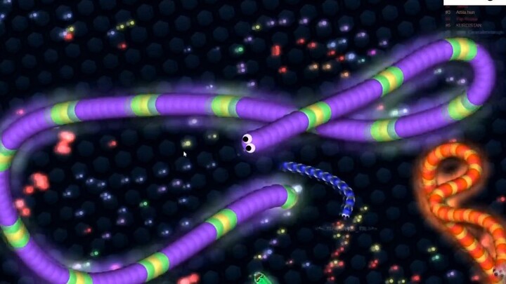 Slither.io 1 Hacker Tiny Snake vs Giant Pro Snakes Epic Slitherio Gameplay 3