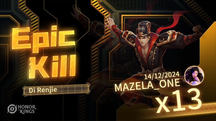 epik kill hero DiRenjie aku bisa bertahan dengan kill 13 walaupun susah sih hmm