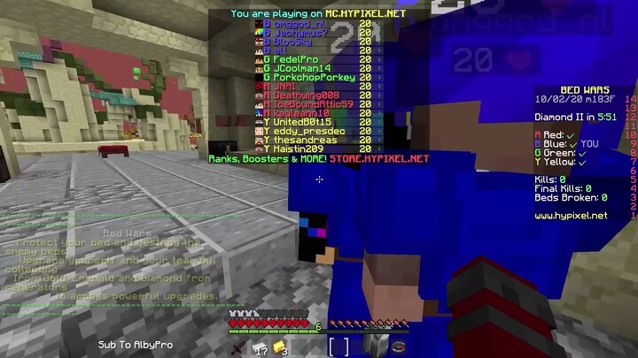 Godbridging solo queuing Bedwars (carrying random players)