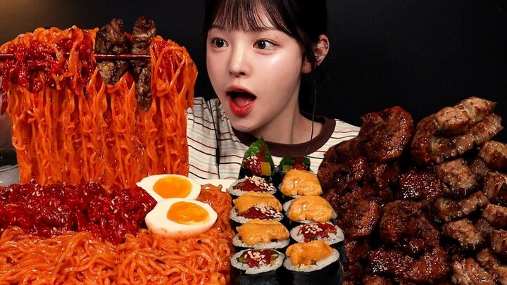 【Boki Chinese Subtitles】Raw Beef Noodle Salad—The more you chew, the more flavorful it becomes!