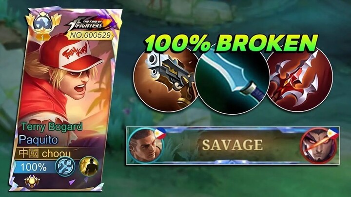 SAVAGE!! NEW BEST BUILD PAQUITO 2024 IS BROKENNN - MLBB