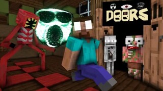 Animasi MC Monster Academy丨Doors Horror Challenge丨Minecraft Animation
