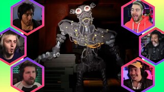 Gamers React to : Encountering the Endoskeleton [FNAF: Security Breach]