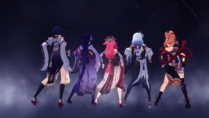 [MMD] สุภาพบุรุษ [Yae Shenzi & Raiden General & Kujo Sala & Shenhe & Xiaogong] [โอน]