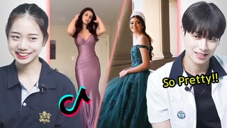 Korean Teens React To Prom dress challenge & Quinceañera Birthday Dresses