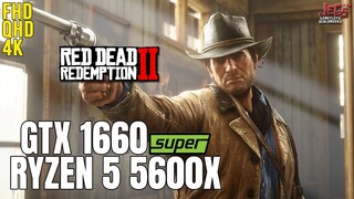 Red Dead Redemption 2 | Ryzen 5 5600x + GTX 1660 Super | 1080p, 1440p, 2160p benchmarks!