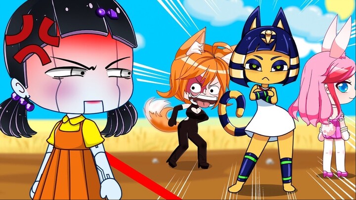 Squid Game But Wolf, Bear, Bunny, Cat memes | Gacha Club | Ppg x Rrb Gacha Life