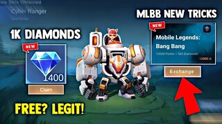 HOW TO GET 1K DIAMONDS IN FAST AND LEGIT WAY! FREE DIAMONDS! NEW TRICKS 2022 | MOBILE LEGENDS