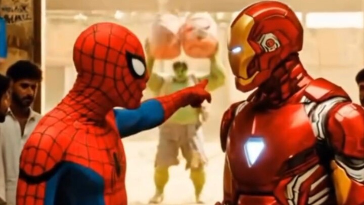 Spiderman aur Ironman chale Gas cylinder lane