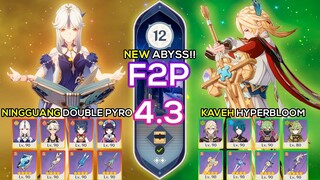[F2P] Ningguang Double Pyro & Kaveh Hyperbloom - Spiral Abyss 4.3 - Genshin Impact