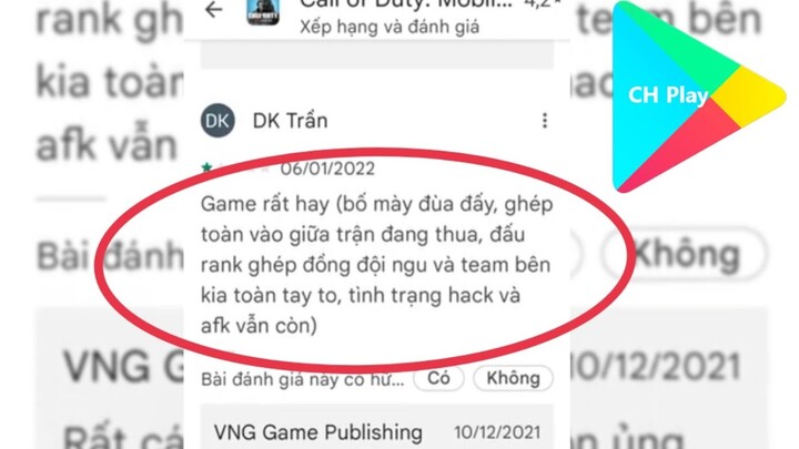 Những đánh giá tiêu cực của người chơi Call Of Duty: Mobile VN [Theo yêu cầu của các bạn]