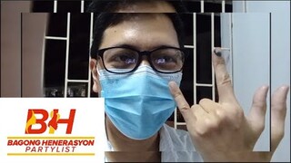 Richard Benito casts vote for BH Partylist  Bagong Henerasyon | May 9, 2022 Election