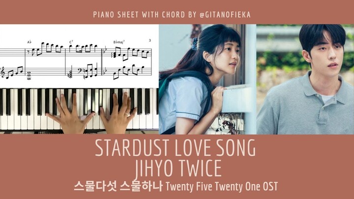 Stardust Love Song - JIHYO TWICE | 스물다섯 스물하나 Twenty Five Twenty One OST | Piano Cover | Piano Sheet