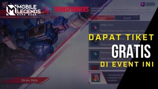 DAPAT TIKET GRATIS BUAT EVENT SKIN TRASFORMERS | Mobile Legends Bang Bang