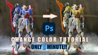 NGUBAH WARNA GUNDAM GAK SAMPAI 5 MENIT! TUTORIAL PHOTOSHOP