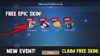 CLAIM FREE EPIC SKIN AND MORE REWARDS! NEW EVENT! FREE SKIN (CLAIM FREE!) | MOBILE LEGENDS 2022