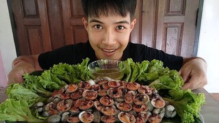 กินหอยแครงสดๆ เลือดสาด ตัวใหญ่ๆ นํ้าจิ้มซีฟู้ดสุดแซ่บ...
