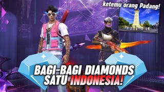 BAGI-BAGI DIAMONDS SATU INDONESIA! VERSI ORANG PADANG! #games #freefire #diamondsff